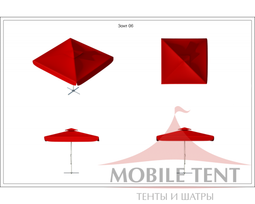 Зонт Premium 2х2 Схема 1