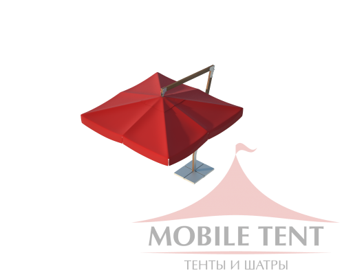 Зонт для кафе Premium Side 3х3 Схема